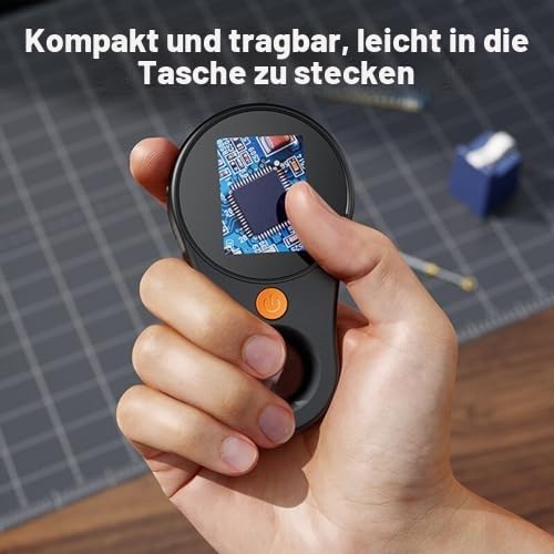 Hand-Digitalmikroskop, 500-fache Vergrößerung, 2 MP, 1920 X 1080 P, HD-Foto-Video-Mikroskop, Makro, Tragbare Handlupe mit Integrierten LEDs, Anschluss an PC (Black)