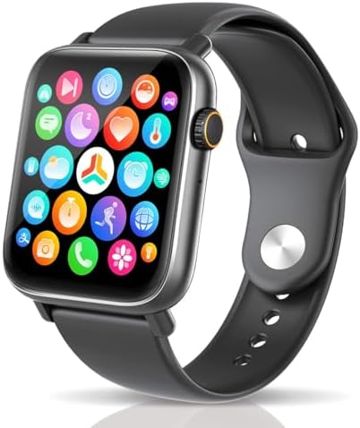 Smart Watch for Men with Bluetooth Call 1.9″ HD Touch Screen Fitness Tracker with Heart Rate Sleep Monitor SpO2 116 Sports Modes IP68 Waterproof Smartwatch for Android iOS AI (Black)