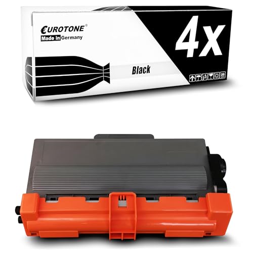Cartouches de toner TN-3390 Eurotone noir pour Brother MFC-8950 et HL-6180 pack de 4