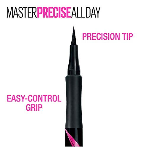 Maybelline Eyestudio Master Precise All Day Waterproof Liquid Eyeliner Makeup, Black, 2 Count #TOP2