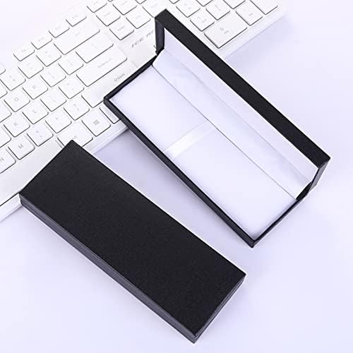 ehbn9 Luxury Black Jewelry Ballpoint Pen Gift Box with Cushion Pencil Boxes Empty Case for Business Birthday Gift Packaging Black, 172x63x27mm/6.77x2.48x1.06 inches
