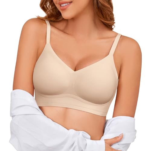 heekpek Reggiseno Senza Ferretto Donna Push Up Senza Cuciture Reggiseni Comodo Imbottito Elasticizzato Cinghie...