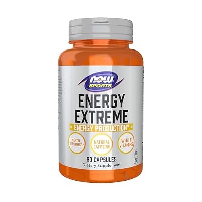 NOW Foods Sports Nutrition, Sports Energy Extreme with B Vitamins and other cofactors such as Chromium, Magnesium Malate and Carnitine, 90 Veg Capsules