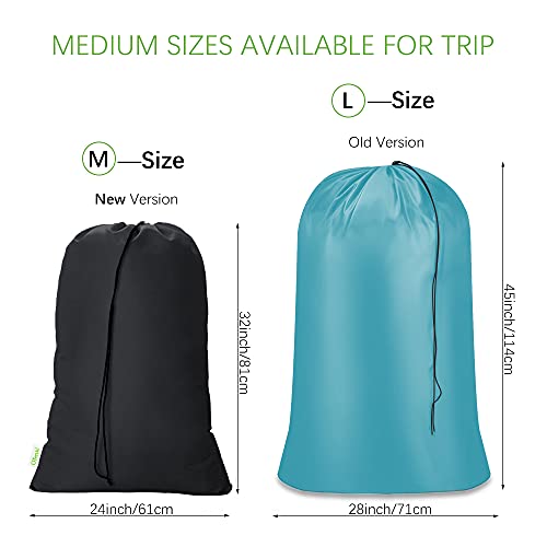 Miniatura 2 de Otraki Bolsa De Colada 2 Pcs Con Cierre De Cordón Cesto Ropa Sucia Plegable Saco Lavadora Organizador Material Antidesgarros Para Cuarto De Lavado Cocina Dormitorio Hotel De Viaje 60 X 80cm Negro