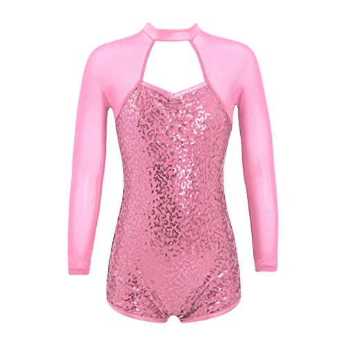 Mono De Patinaje Artístico Para Niñas - Leotardo Elástico Con Brillantes, Ideal Para Danza, Gimnasia Y Actuaciones
