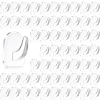 Frypay 60 Stück Klebehaken Durchsichtig Multifunktionale Durchsichtige Selbstklebend Transparent Wasserdicht Wandhaken für Küche Bad Fenster Türwand Wohnmobil Aufhänger