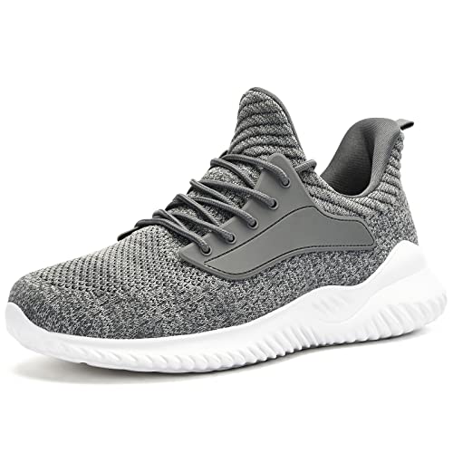 Hhp Tennis Shoes Men - Comfy Walking Shoes Casual Sneakers Workout Sport Shoes Grey Size 9 #TOP7