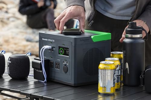 Schneider OffGrid Portable Power Station 738W / 728Wh Portable Solar Generator for Camping or Home, PPS730, Wireless phone charger, solar generator options - Image 6