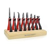 8PCS Jewelry Pliers, Multi Pliers Set with Wood Pallet Kit,NEWACALOX Mini Precision DIY Supplies Multitool Plier for Jewelry Making