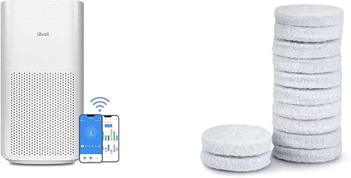 LEVOIT Air Purifiers for Home Large Room, Covers Up to 3175 Sq. Ft, Smart WiFi and PM2.5 Monitor & Air Purifier Core Mini/LV-H128 Aroma Pads 12pack Essential Oil Replacement