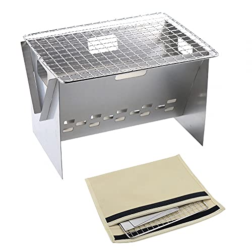 DONGKER Outdoor Stove, Burner Stove Heavy Duty Removable Camp Stove Foldable Barbecue Stove for Picnic BBQ Camp Hiking