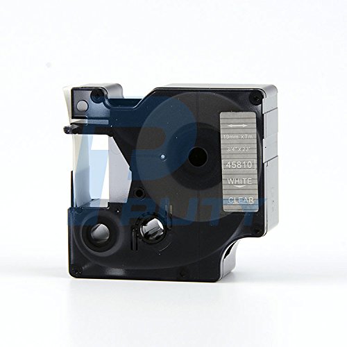 Ruban d1 dymo 45810 compatible blanc transparent 19mm étanche à impression nette 7m - 4