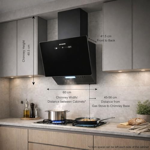 Image of Faber 60cm 1200 m /hr Vertical Wall Mounted Chimney|Filterless|Two Way Suction|AutoClean|8 Yr on Motor & 2 Yr Comprehensive Warranty by Faber|Touch&Gesture Control|Hood Mojito IN HC SC FL BK 60,Black