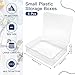 Goiio 6 Pcs Mini Plastic Storage Containers Box with Lid, 5x4x1.3 Inches Clear Rectangle Box for Collecting Small Items, Beads, Game Pieces, Business Cards, Crafts Accessories