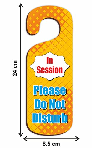 Image of CVANU Please Do Not Disturb (in Session) Wooden Door Sign Hanger Size(24cm x 8.5cm) cv79