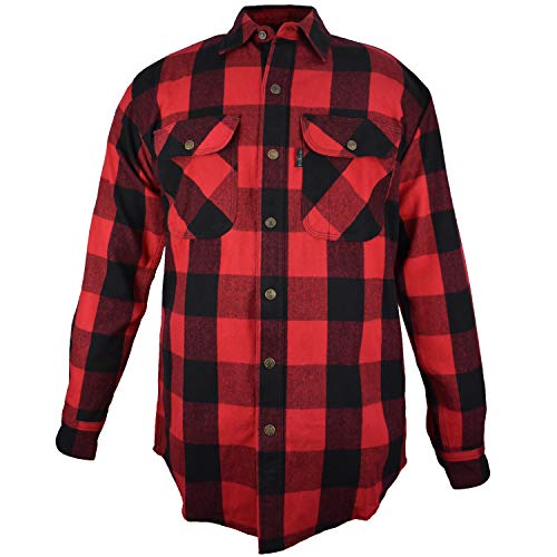 Five Brother Men's Heavyweight Flannel Logger Shirt | Snap Front