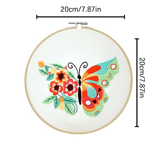 Bordados para Adultos,3 Conjuntos Bordado com Padrão e Algodão | Projetos bordados feitos à mão para