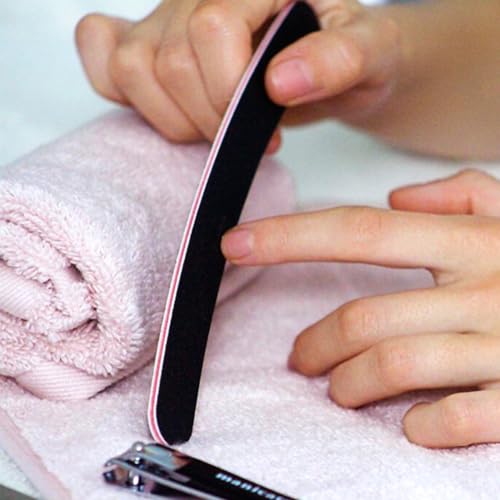 Manicare Curved Nail Files, Pack Of 2 Emery Boards, Boomerang Shape, Natural Or Artificial Nails, Pet Grooming, Double Sided Medium Grit, Reusable, Washable, Home Salon Professional Manicure Pedicure - Image 4