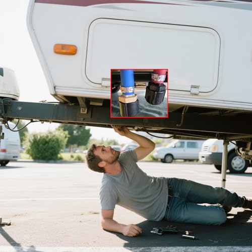Image of Low Point Drain Seals and Caps & Teflon Tape for RV /Camper /Travel Trailer - 1 /2 Inch Hot & Cold Water Lines