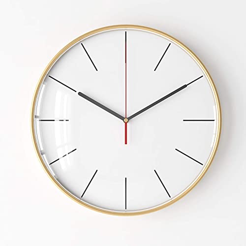 Horloge murale en métal silencieuse XJBTBA pour déco de salon moderne