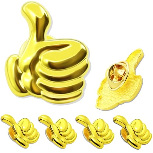 Image of 12 /24 /50 /100 Pack Thumbs up Award Lapel Pins Bluk - Employee Appreciation Gifts Inspirational for Coworker Staff Teacher Team Employee Badge Brooch Souvenir