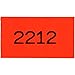 Compatible Labels for Garvey 2212-22mm x 12mm - Fluorescent Red - 9 Rolls - Ink Roller Included - Labels for Us