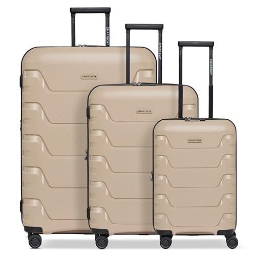 SMARTBOX Hartschalen Koffer-Set 3-teilig | mit Dehnfalte erweiterbar um 3 cm | aus hochwertigem,...