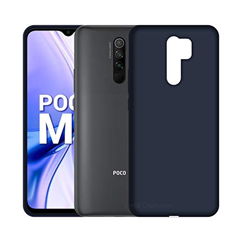 Image of Case Creation Luxurious OG Series for Xiaomi Poco M2 Case Cover,Anti-Dirty Slim Case Frosted Matte Cute Candy TPU Raised Bezel (Splash of Color) Back Cover for Poco M2 -Navy Electric Blue