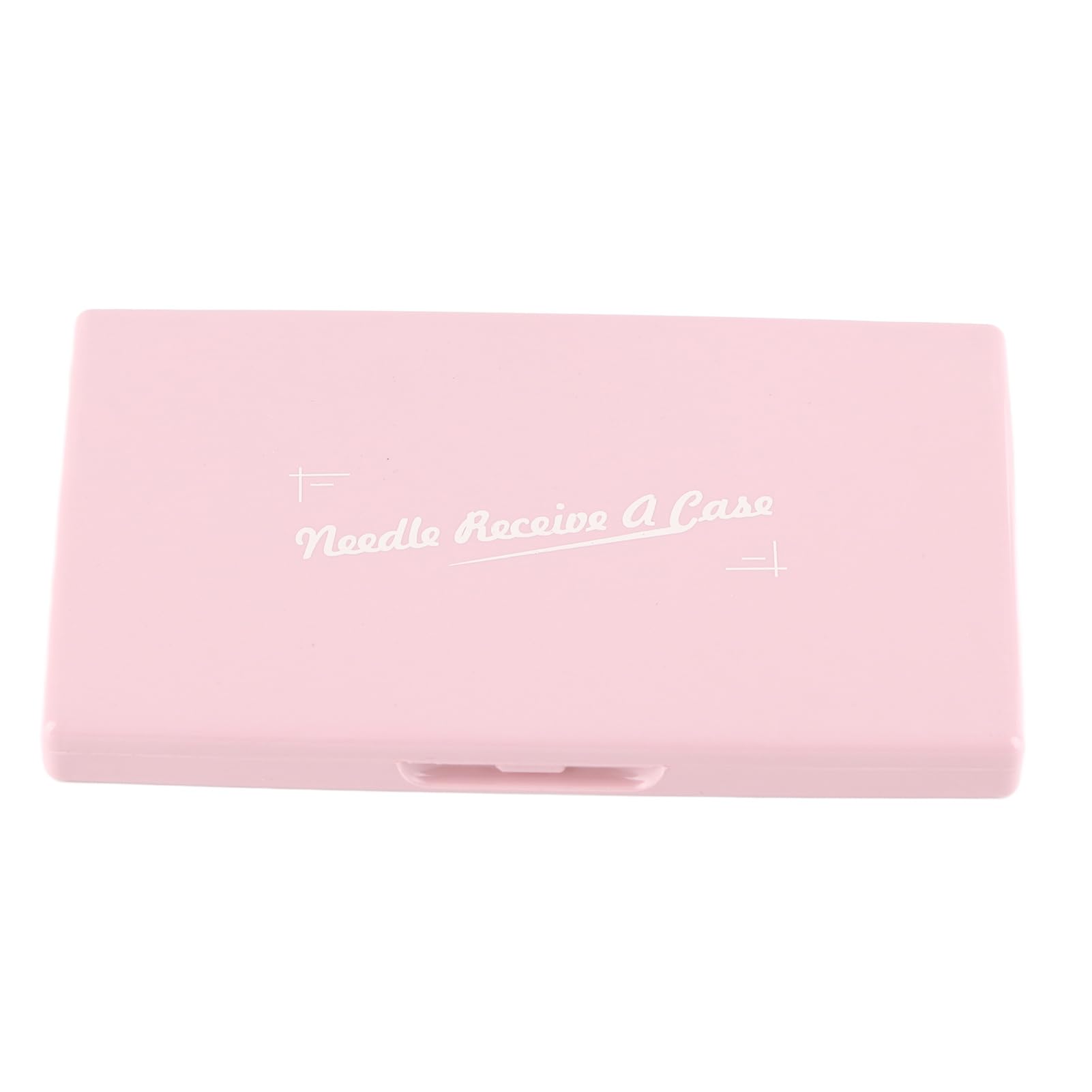Xolsurg Magnetic Needle Case Portable Compact Pin Storage Box Sewing Needlework Light Pink Plastic Shell