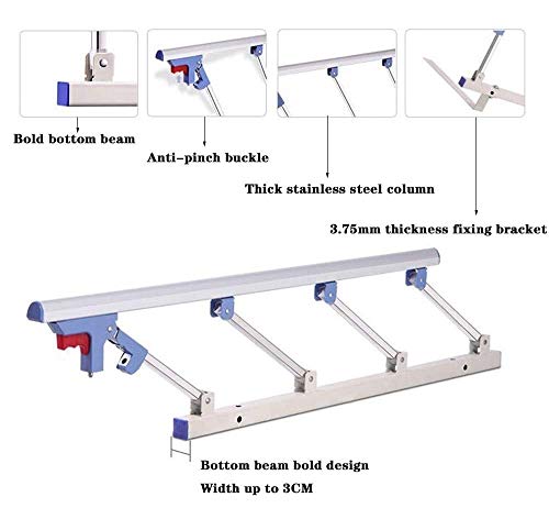 Barre de sécurité latérale pliable pour lit de protection