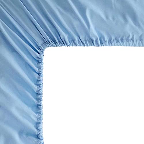 Image of Mocassi King Sheet Set - Luxury Hotel 1800 Premier Bedding Sheets & Pillowcases - Ultra Soft Breathable & Cooling Bed Sheets - Deep Pocket - Wrinkle Resistant - 6 Piece Set - King, Aqua Blue