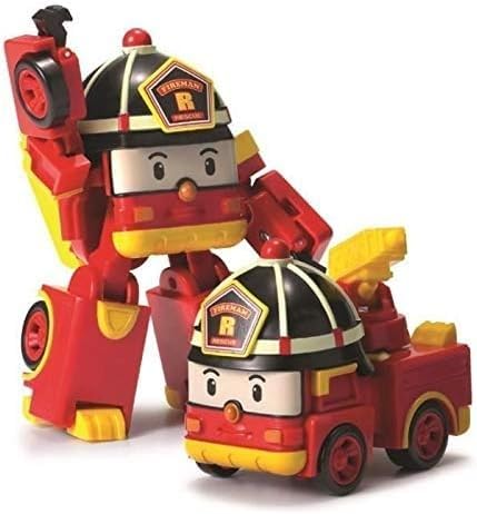 EXOST Robocar Poli - Figura transformable Roy - Robot o Coche - 10 cm - Juego Infantil (4891813542087)