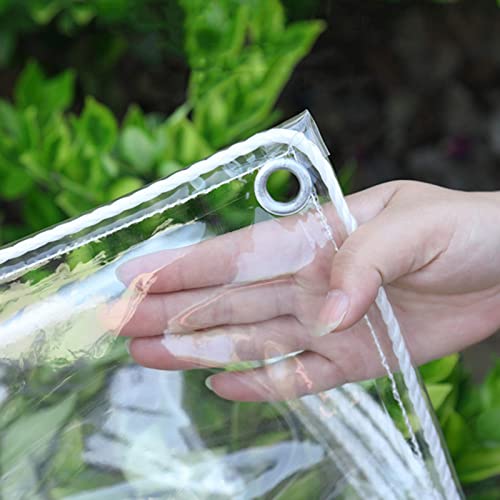 Lona impermeable transparente con ojales antidesgarro para viento 3