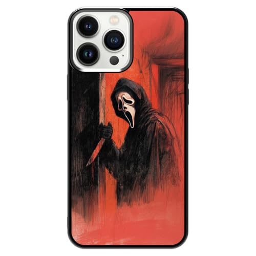qizjio Halloween Scary Phone Case, Shockproof Protective Horror Scream Cover for iPhone 15 Pro Max
