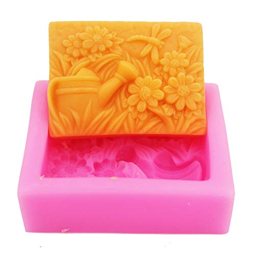 Longzang Flower Dragonfly Silicone Mold Craft Art Silicone Soap Mold Craft Molds DIY Handmade Soap Molds S094