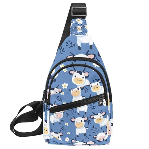 Sac à dos à bandoulière vache pour randonnée pédestre et petit sac à langer compact 30cm
