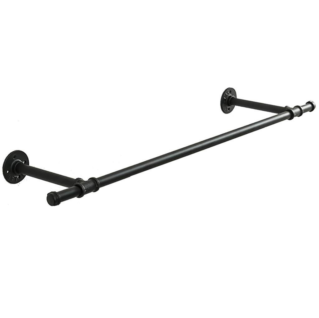 HPTHLY Industrial Pipe Garment Rack,Wall Mounted Clothes Rack For Home,Retail-Length 39Inch,45Inch,52Inch,Iron Finished (100Cm)