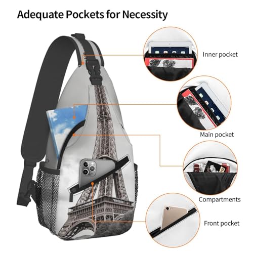 Bolso Pequeño Bandolera para Senderismo Negro miniatura 4