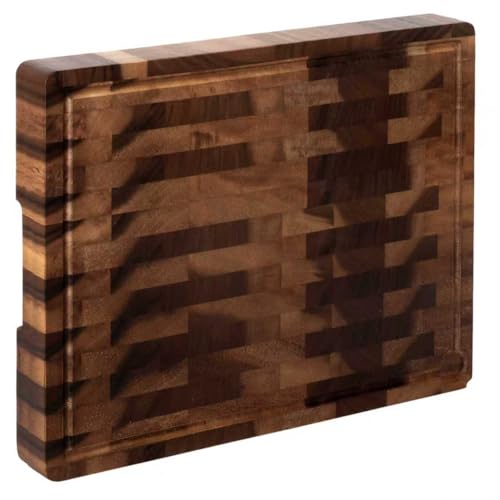 Tabla de cortar rectangular de madera de nogal 43x33x3 cm miniatura 1