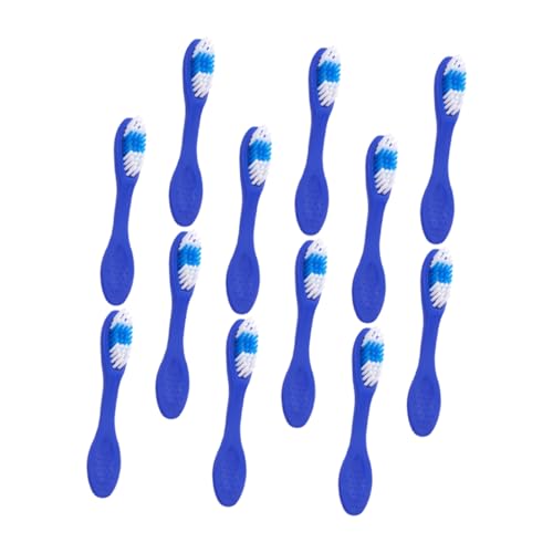 BUGUUYO 12 Piezas Cepillo de de prisión sin Pelusa Soporte de Suministros para Fiestas Cepillo Corto Cepillo de Viaje cepillos de de Viaje el plastico Blue