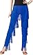 FEOYA Damen Fransenhose Latein Tango Rumba Tanzhose mit Quaste Fitness Sporthose Trainingshose Performance Kostüm Tag 2XL= EU XL