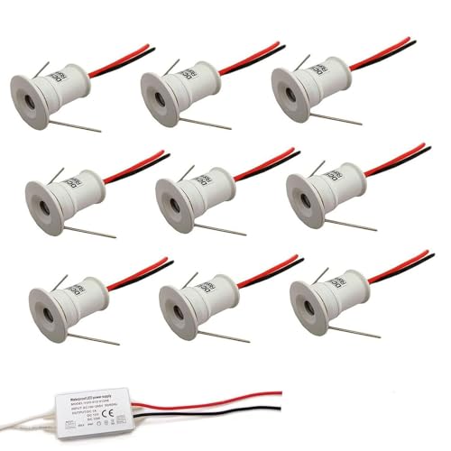 9PCS LEDr[X|bgCg - iσCgA1W ~j LED X|bgCgAߍ݌^V_ECgABꂽwiǓV䃉vAψtALrlbgAfBXvCLrlbgACC~lp(12v-cold White,30°)