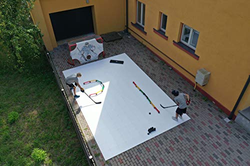 Hockey Revolution Hockey Tiles 8 Dryland Bodenfliesen (0,9 m2) – Glatte ineinandergreifende Trainingsfläche zum Aufkleben, Schießen, Vorbeigehen – geeignet für den Innen- und Außenbereich