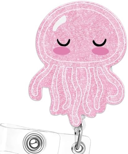 Cute Pink Cowboy Cat Badge Reel – Retractable ID Holder For Nurses, Doctors, Students & Office Workers