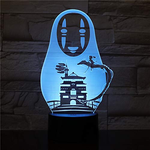 USB 3D Light Decoration Boys Child Kids Baby Spirited Away Table Lamp Bedsid