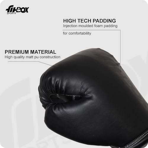 Image of FitBox Sports Boxing Gloves for Training & Sparring - Multi-Layer Padding, Pro Wrist Support & Velcro Closure