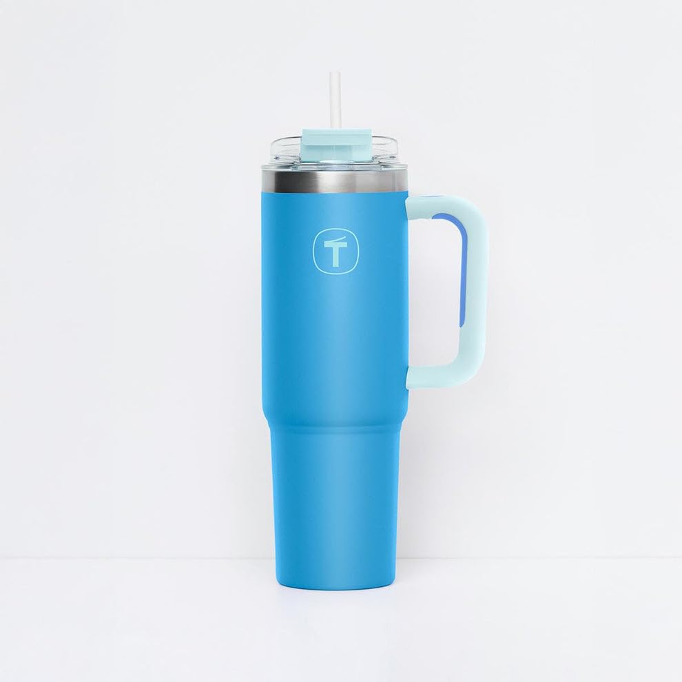 Tupperware Polypropylene Travel Tumbler, 1.1L/37oz, Aquamarine