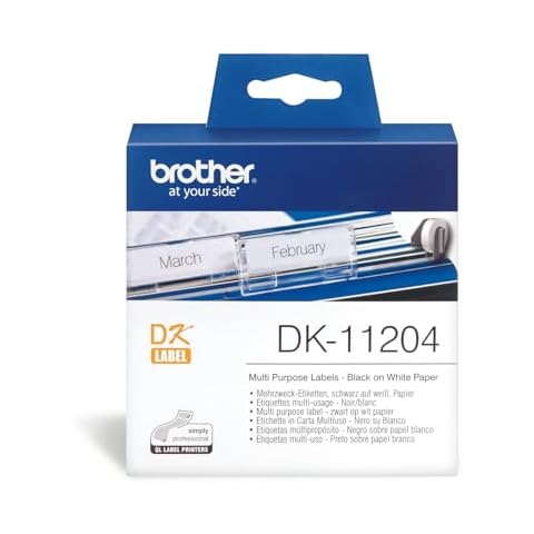 Brother DK-11204 Multi-Purpose Labels Black on White Cover