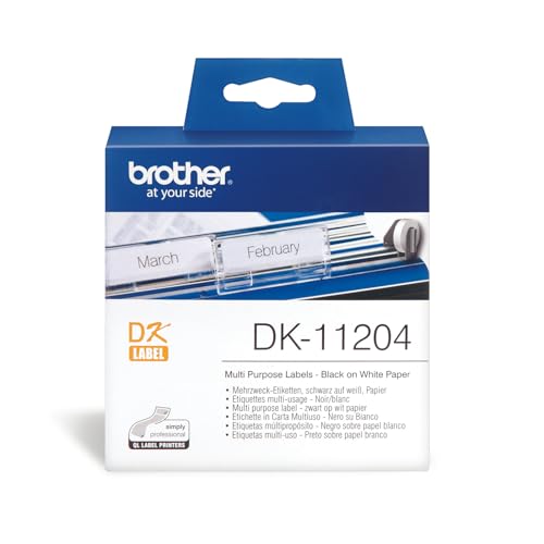 Etiquetas para Impresora Multiuso Brother DK 11204 17 x 54 mm Blanco
