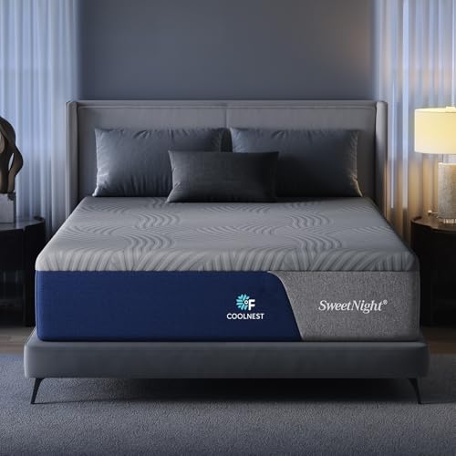 Sweetnight 12 Inch Queen Size Mattress, Memory Foam Queen Cooling Mattress for Cool Night Sleep, 5-Zone Ergo Support for Pressure Relief, Medium, CertiPUR-US Certified